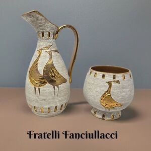Fratelli Fanciullacci Italian Pottery 2 Pieces